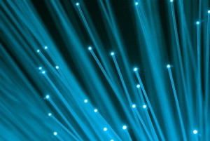 Fibre-optics used for a leased line.